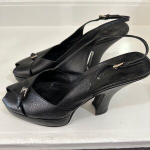 Vintage Prada Peep Toe Slingback's Size 41